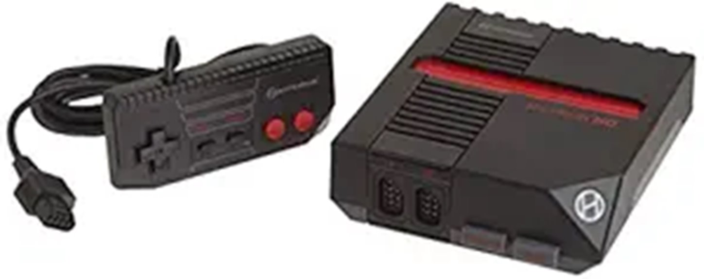 retro gaming console black
