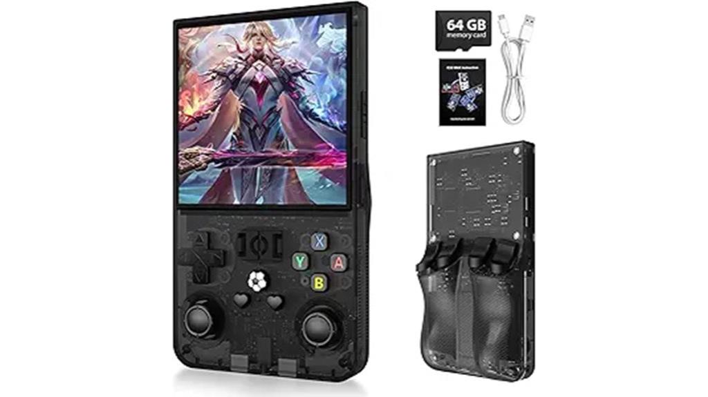 retro gaming console with screen
