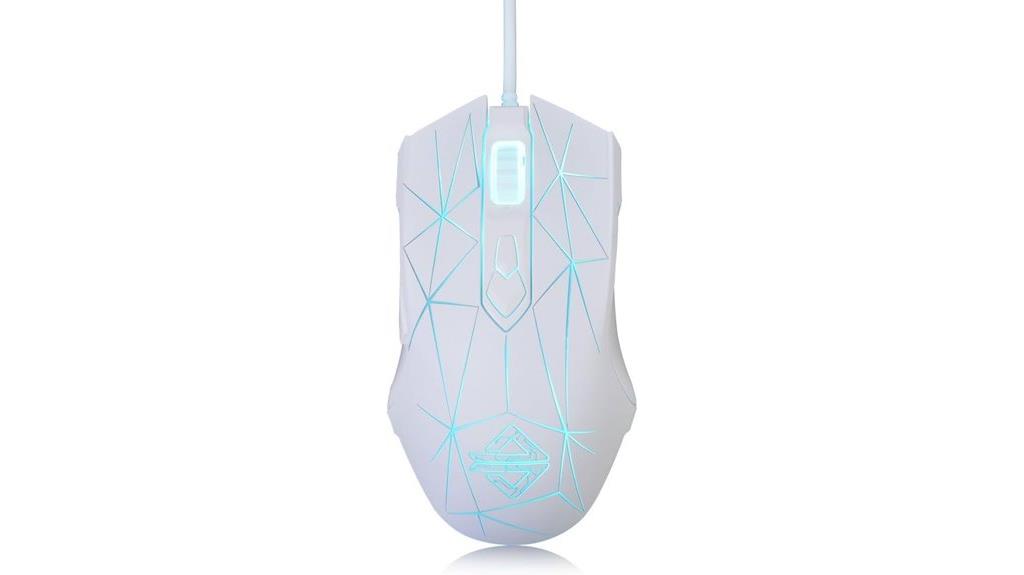 rgb gaming mouse with seven buttons