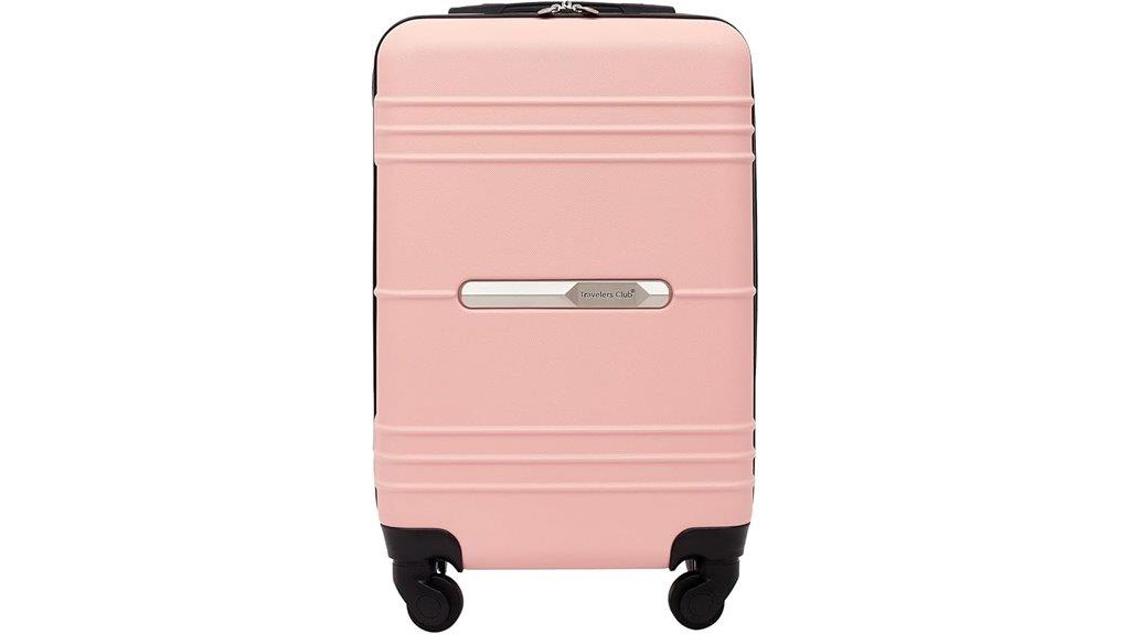 rose gold carry on luggage