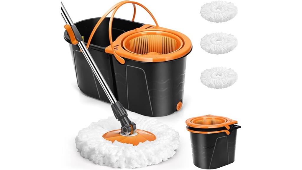 rotating mop bucket set