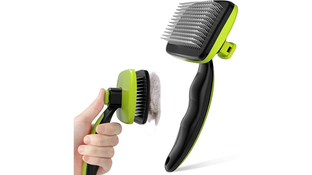self cleaning pet grooming brush