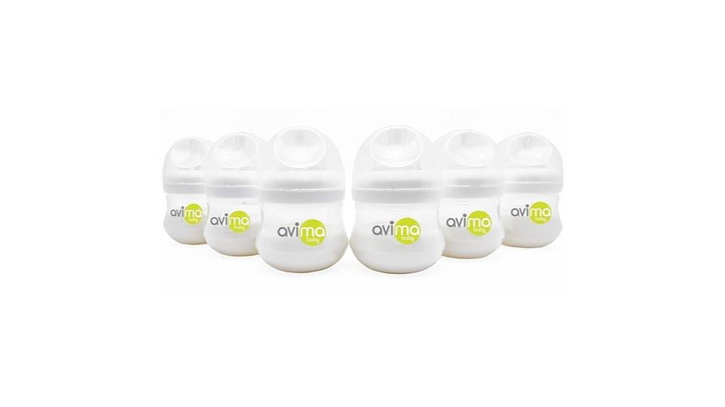 set of 6 baby bottles