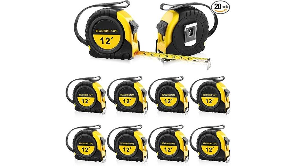 set of fractional measuring tapes