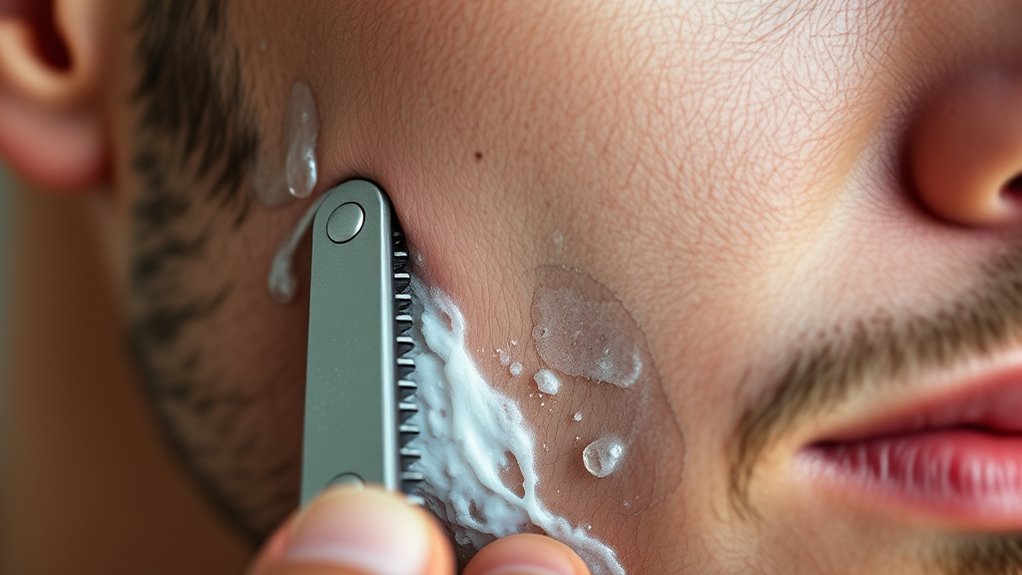 shave with gentle strokes