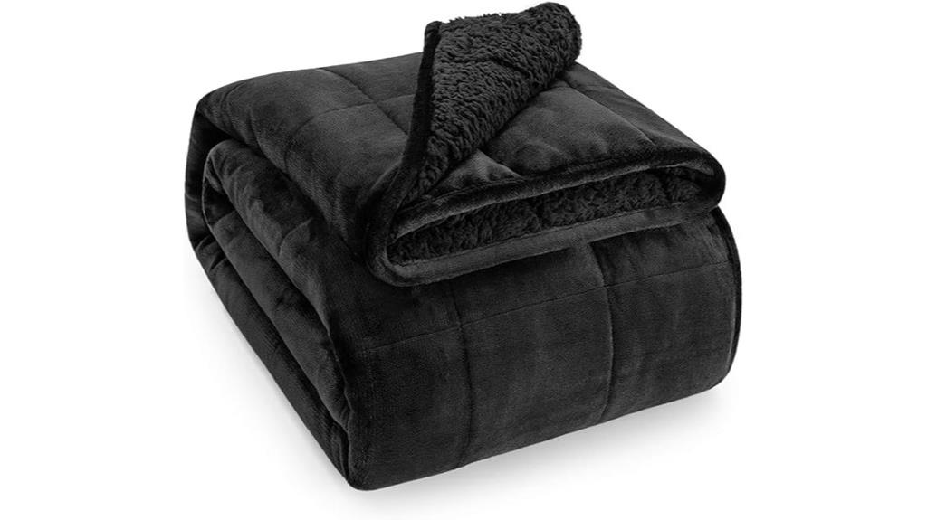 sherpa fleece weighted blanket