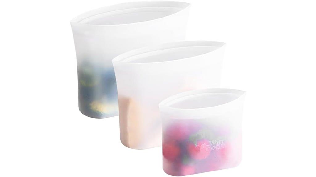 silicone bags 3 piece pack
