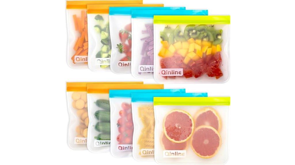 silicone free reusable freezer bags
