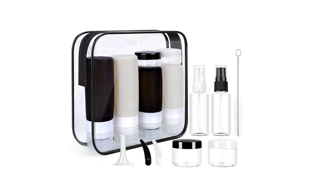 silicone travel bottle set