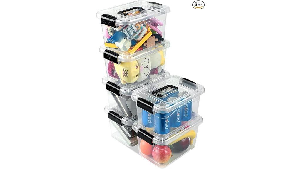 six pack 7 quart bins