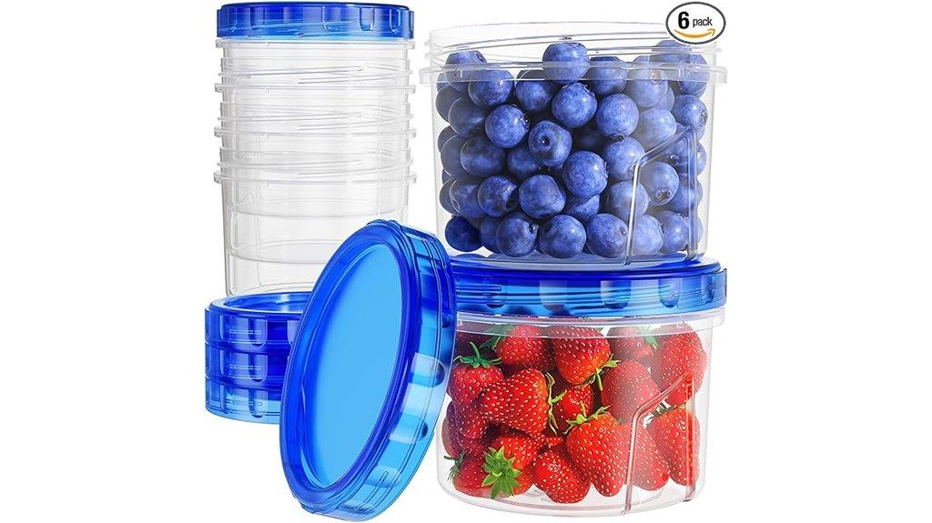 six pack freezer containers