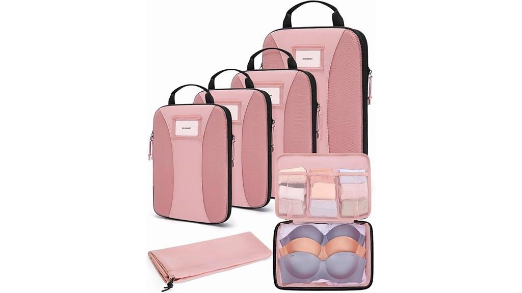 six piece packing cubes