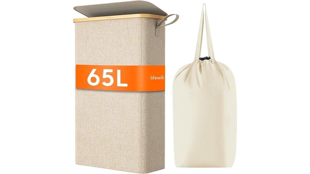slim 65l laundry hamper