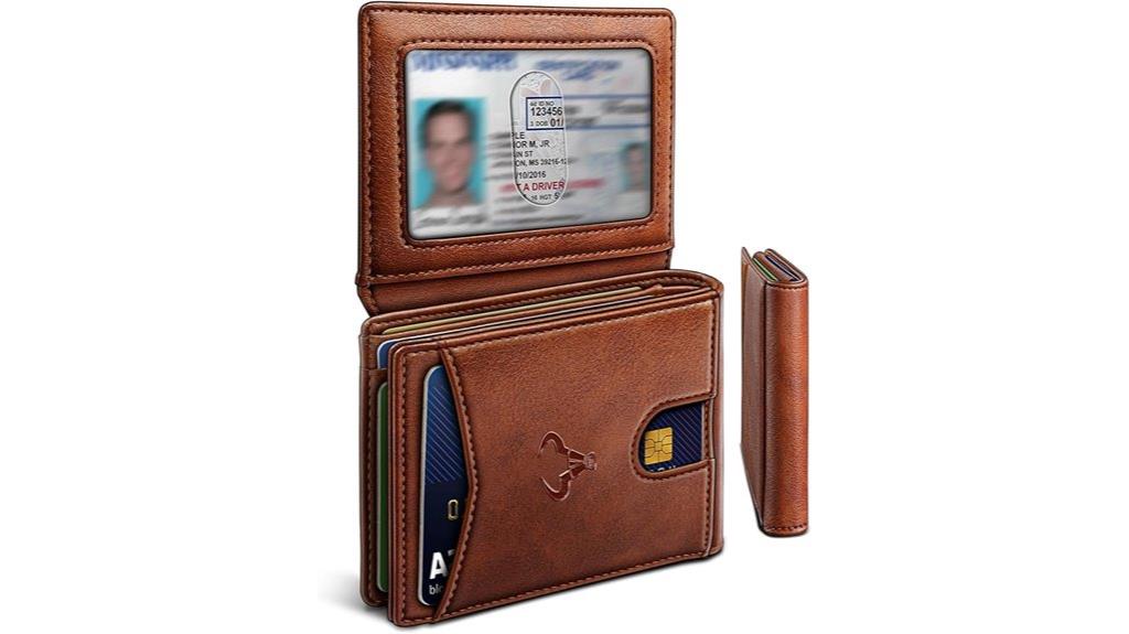 slim rfid leather wallet
