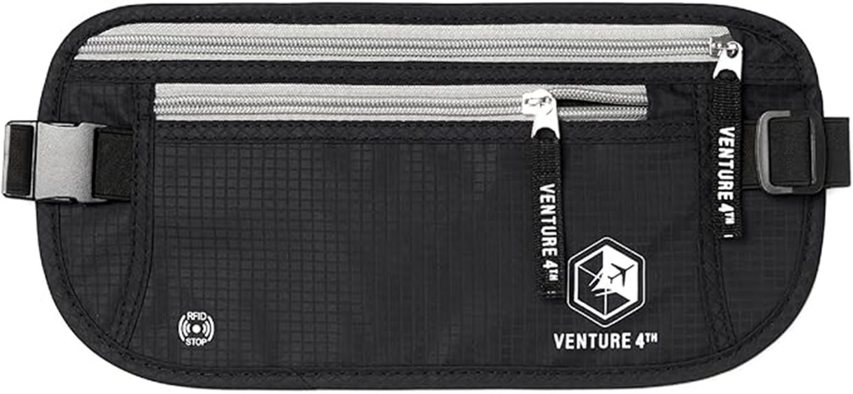 slim rfid travel belt