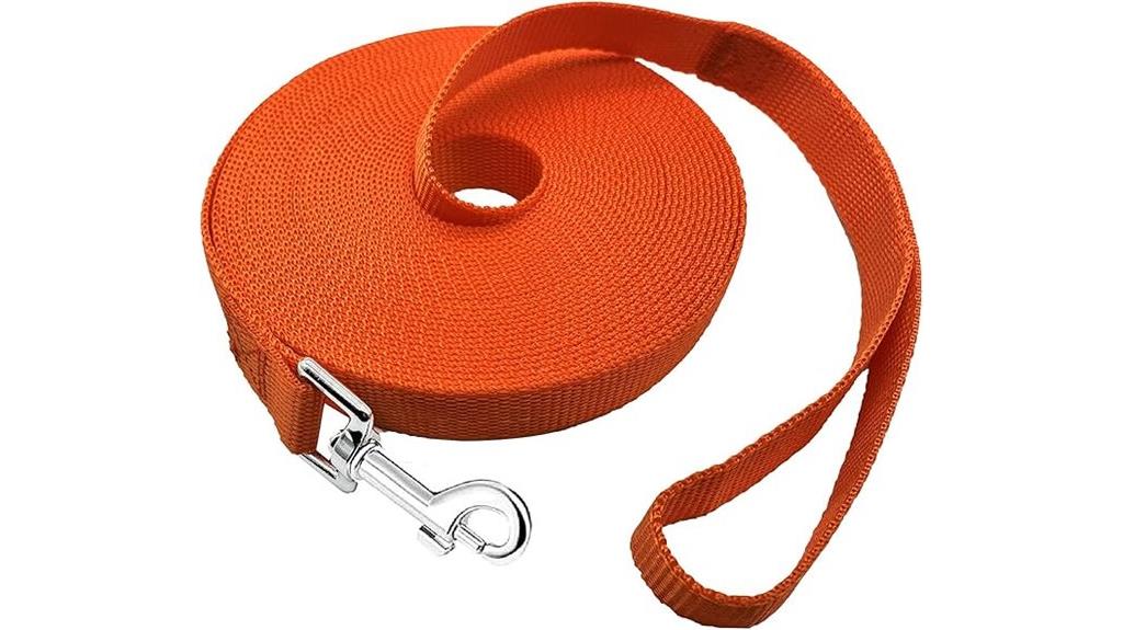 small medium orange leash