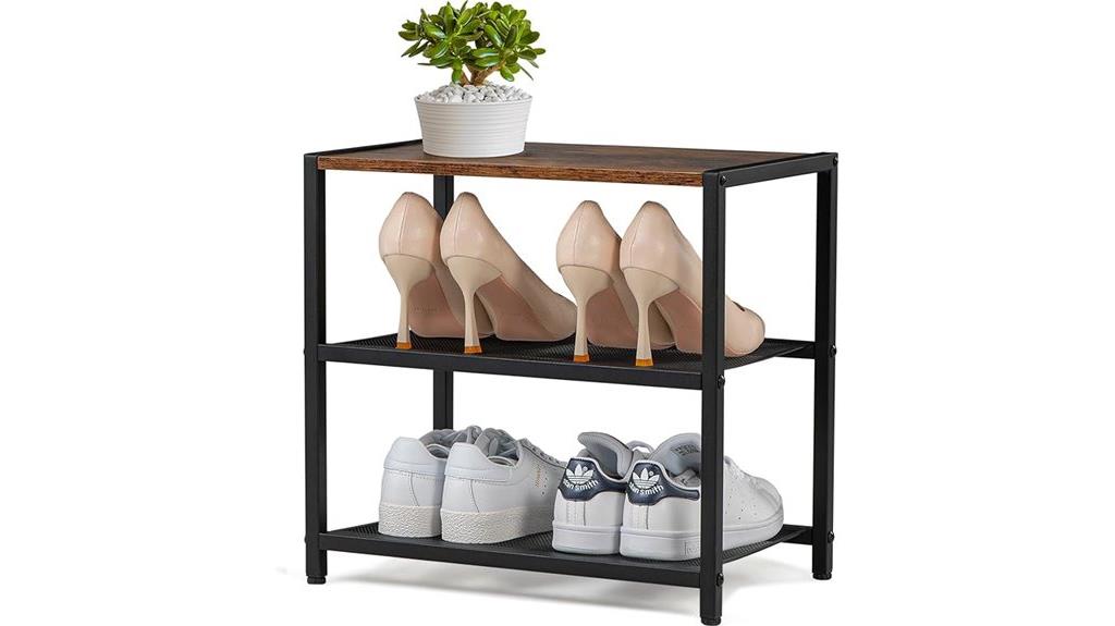 small metal shoe rack