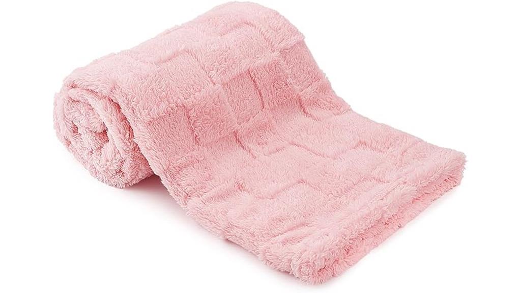 soft checkered fleece blanket
