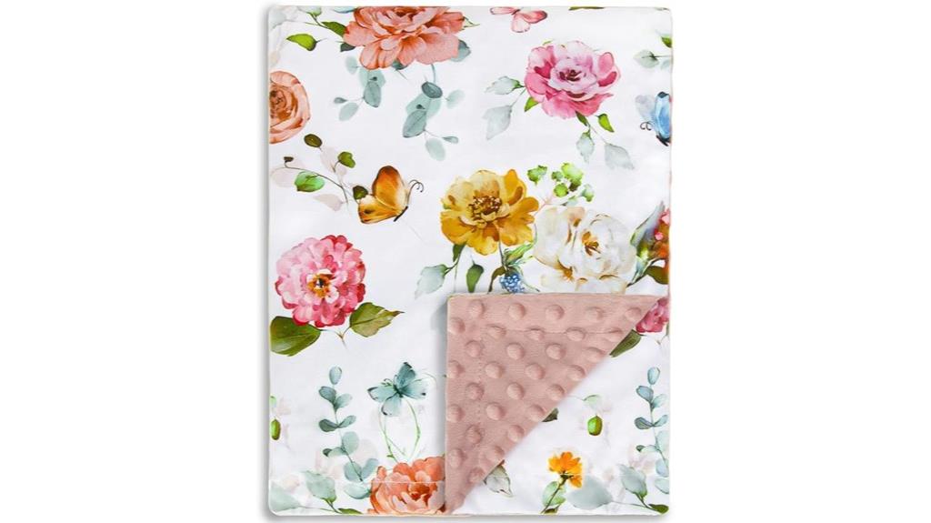 soft floral baby blanket