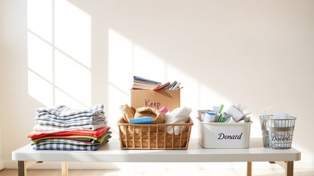 sort decide recycle simplify