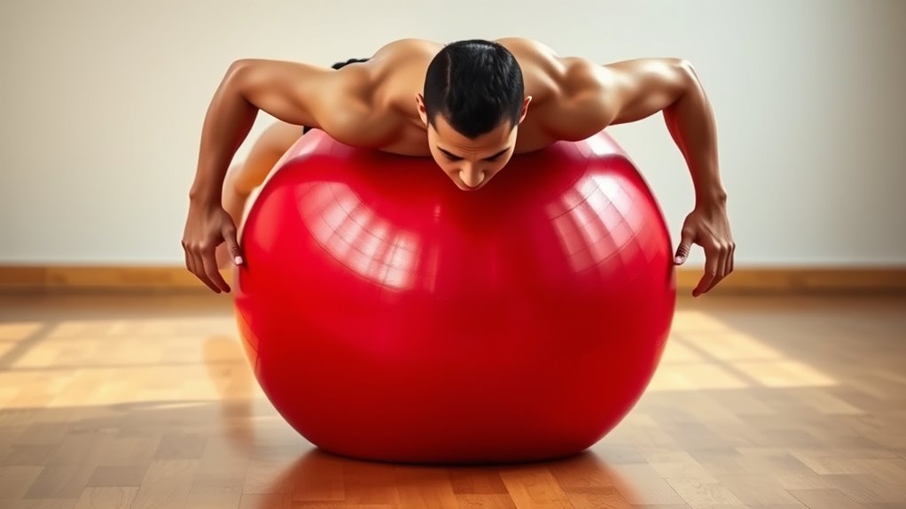stability ball plank challenge