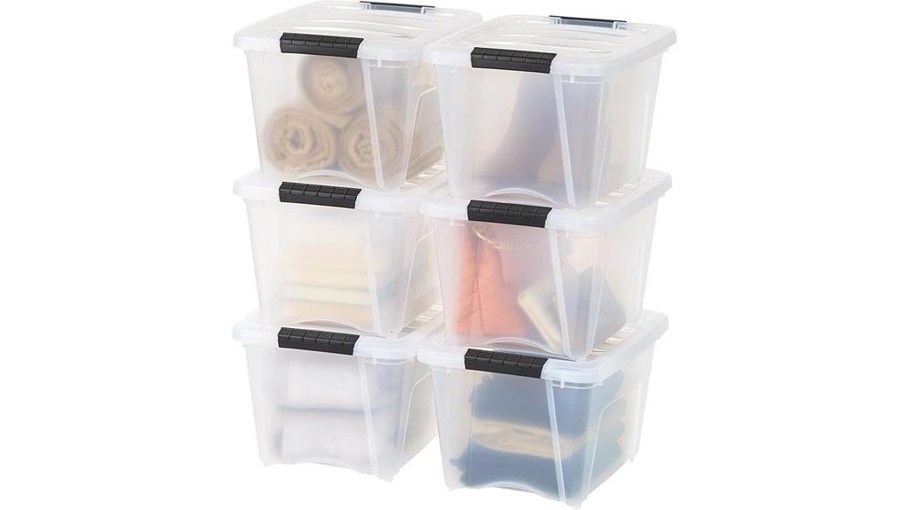 stackable plastic storage bins