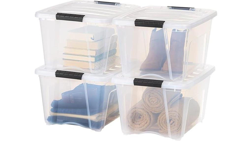 stackable plastic storage bins
