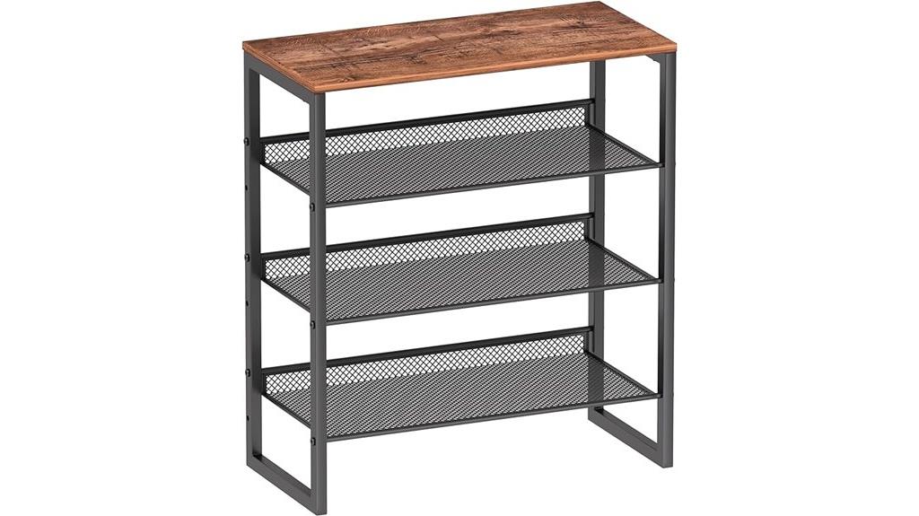 steel 4 tier shoe organizer