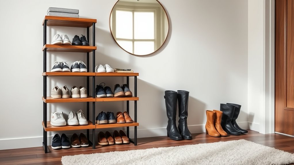 stylish entryway shoe storage