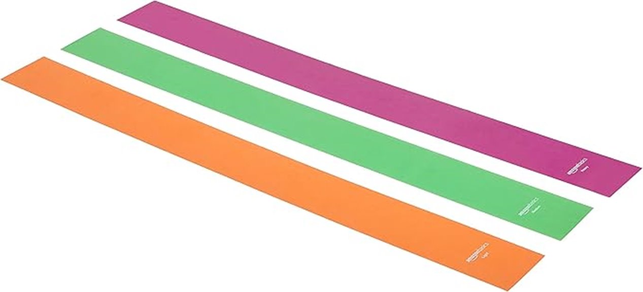 three color resistance bands
