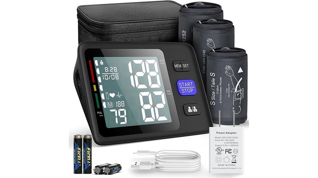 three cuff blood pressure monitor