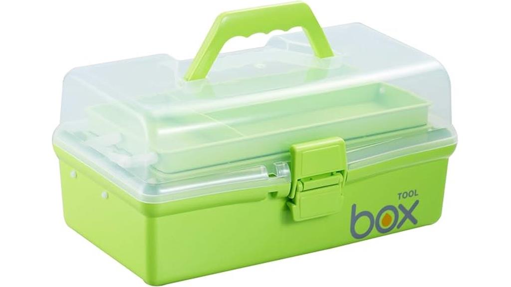 three layer clear storage box