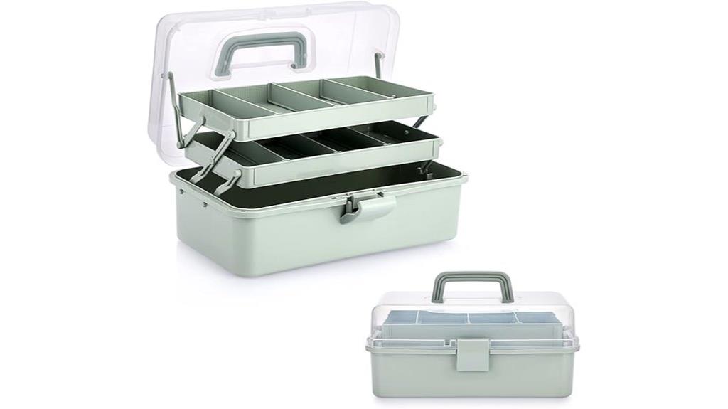 three layer plastic storage box