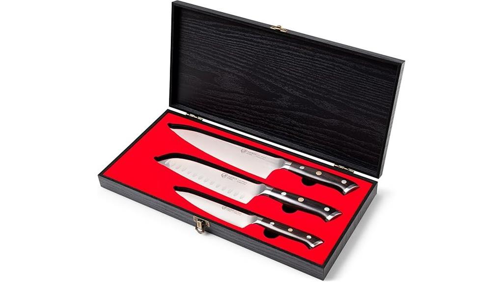 three piece sharp knives