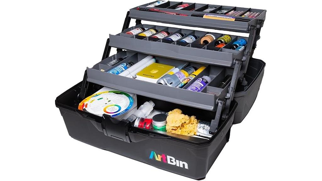 three tier art storage box