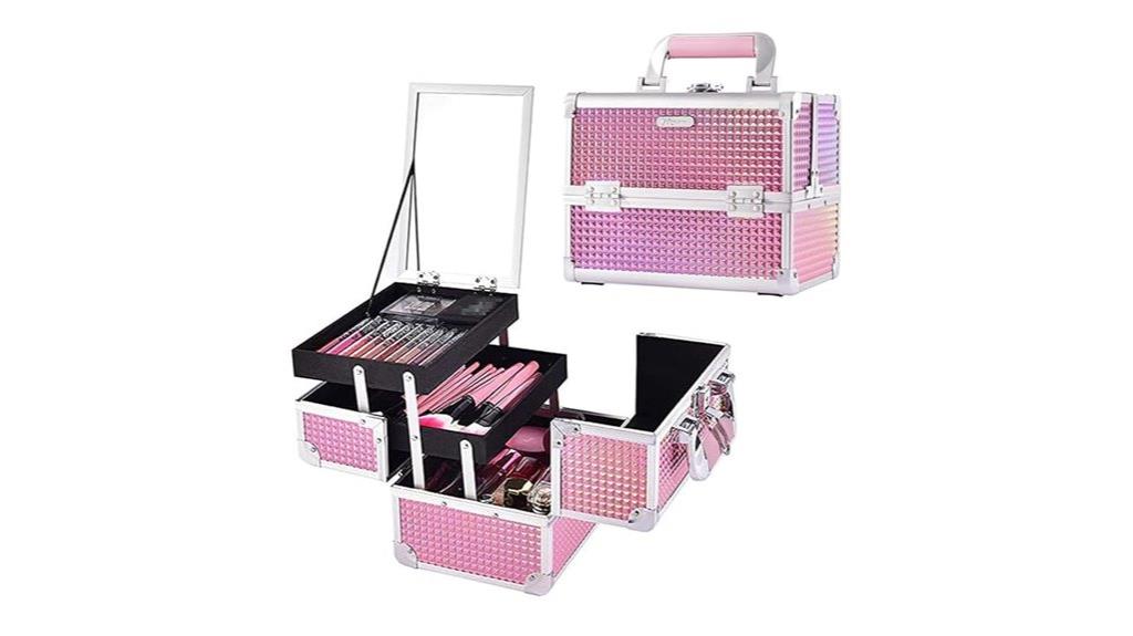 travel makeup case with mirror