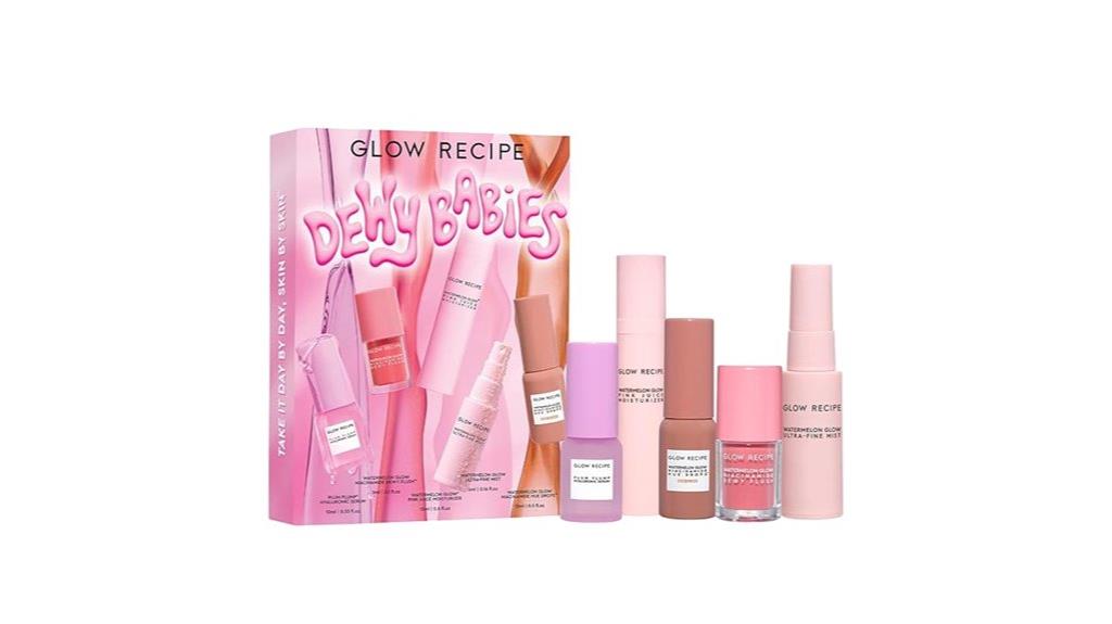 travel sized dewy skincare