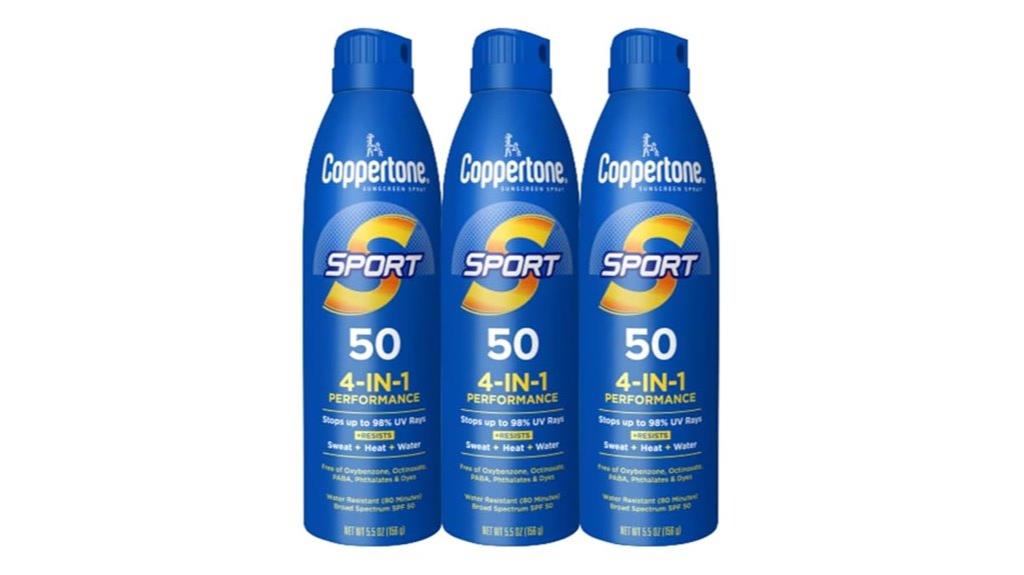 triple pack sunscreen spray