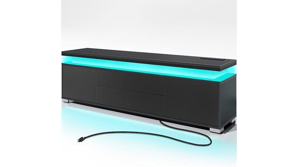 tv stand with power