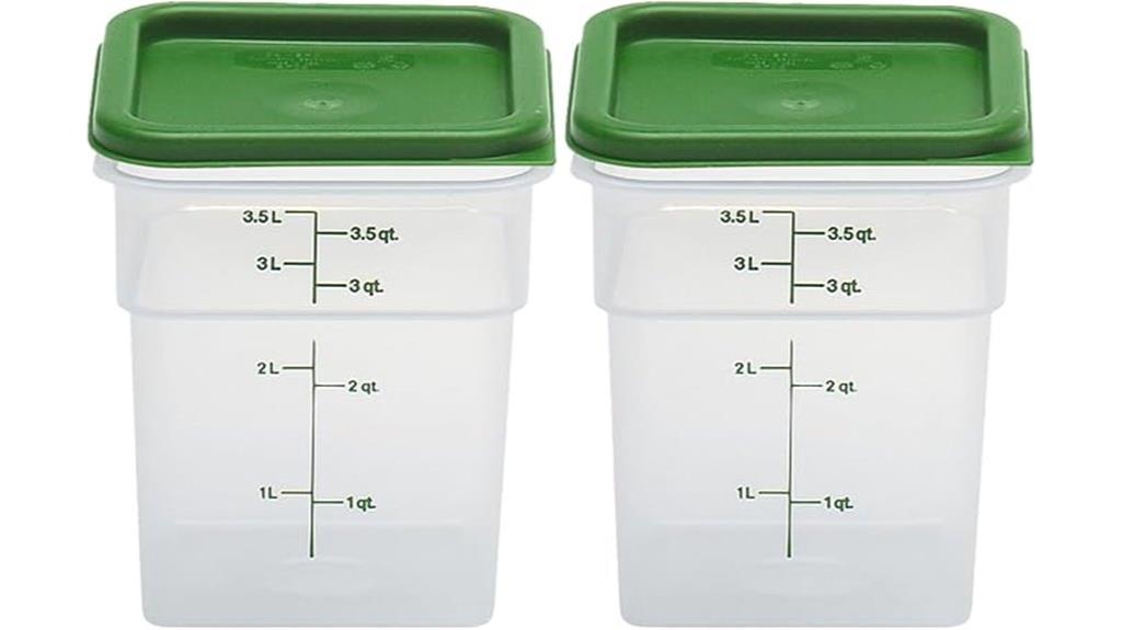 two bpa free square containers