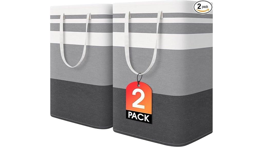 two large laundry baskets