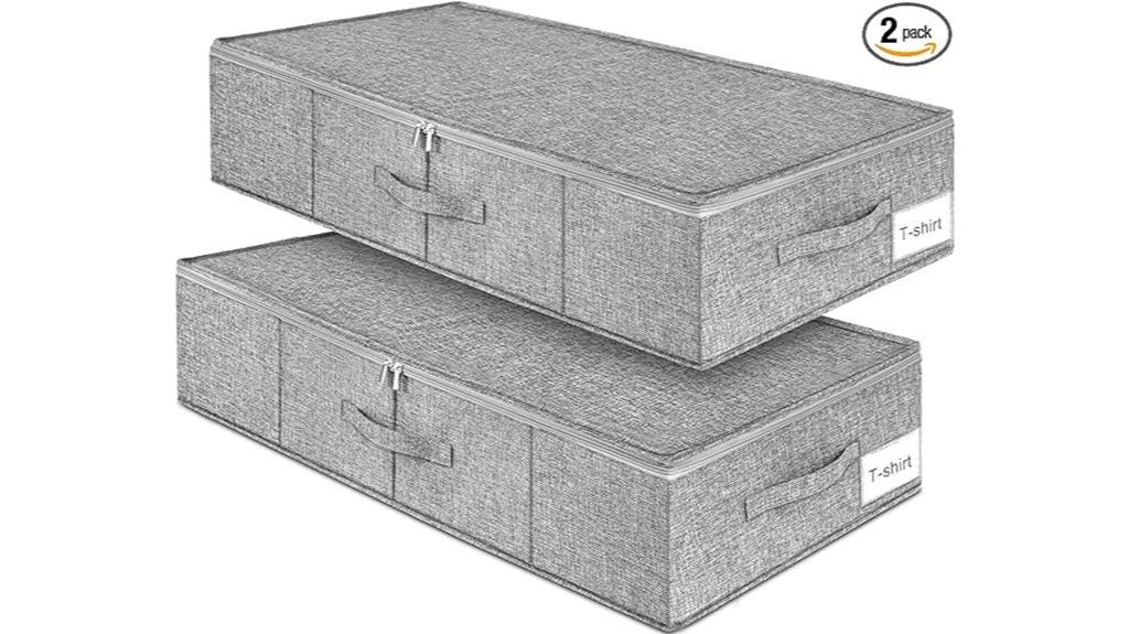 two lidded under bed storage