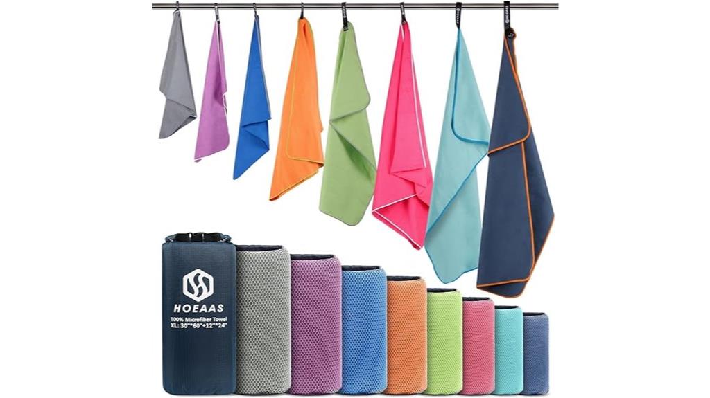 two pack microfiber camping towels