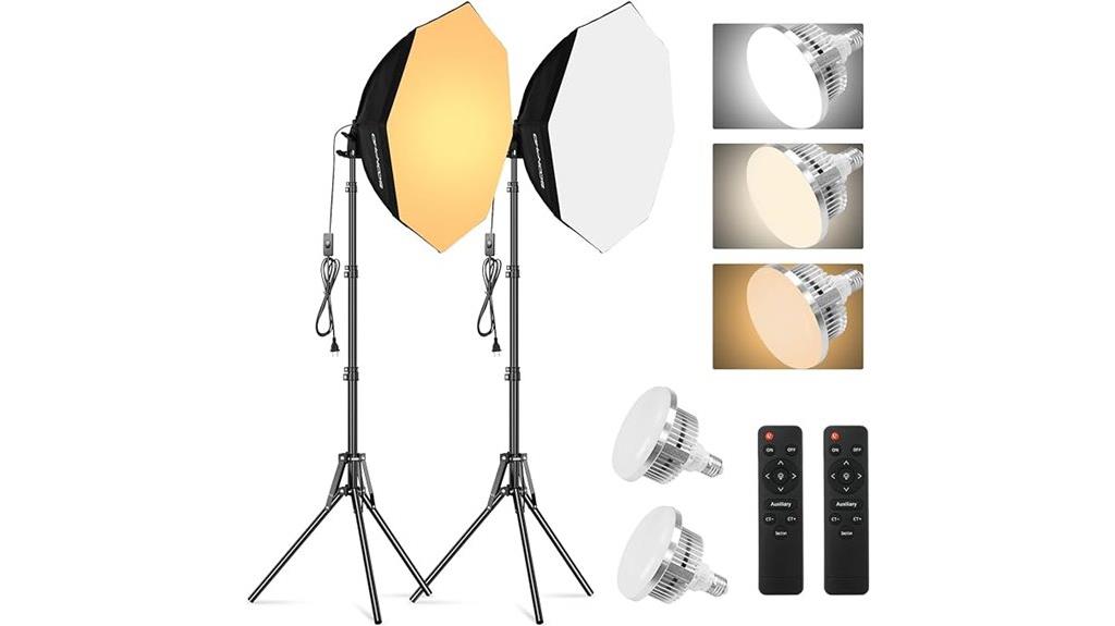 two softbox lighting kits