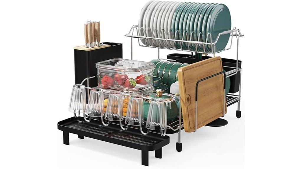 two tier detachable dish rack