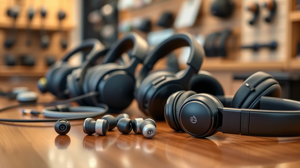 types of noise canceling headphones