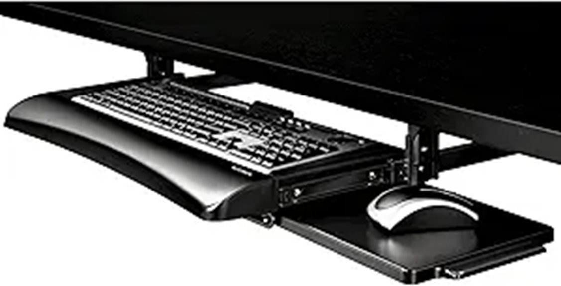 underdesk keyboard drawer black