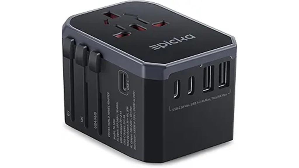 universal travel adapter with ports