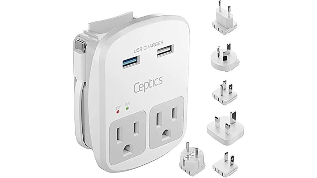 universal travel adapter with usb