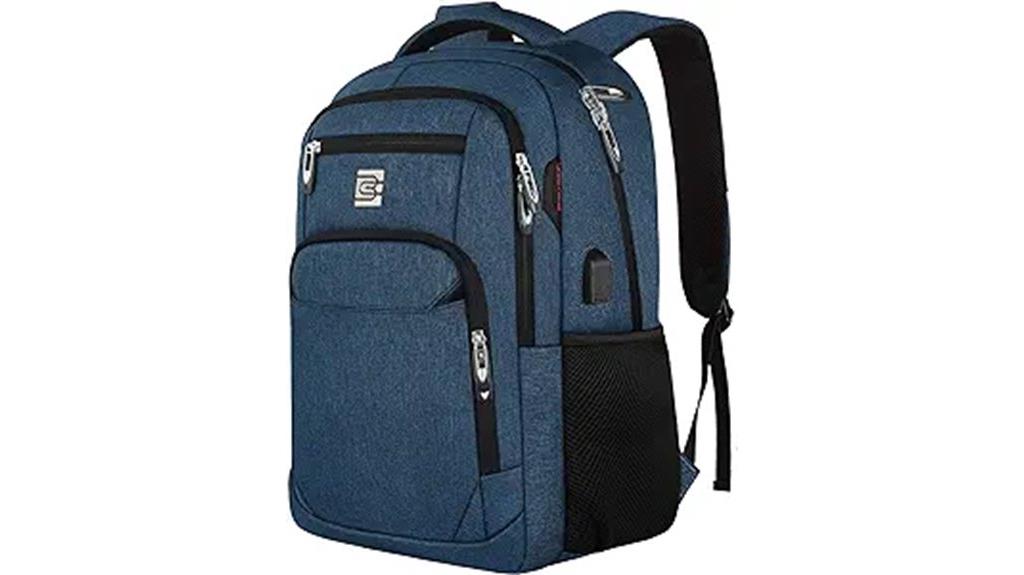 water resistant laptop backpack with usb